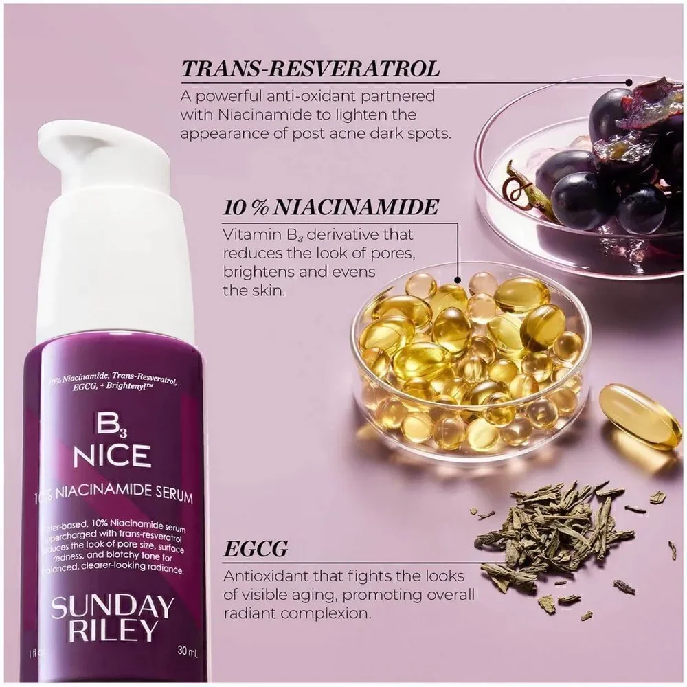 Sunday Riley Be Nice 10% Niacinamide Serum 30ml brand new in box